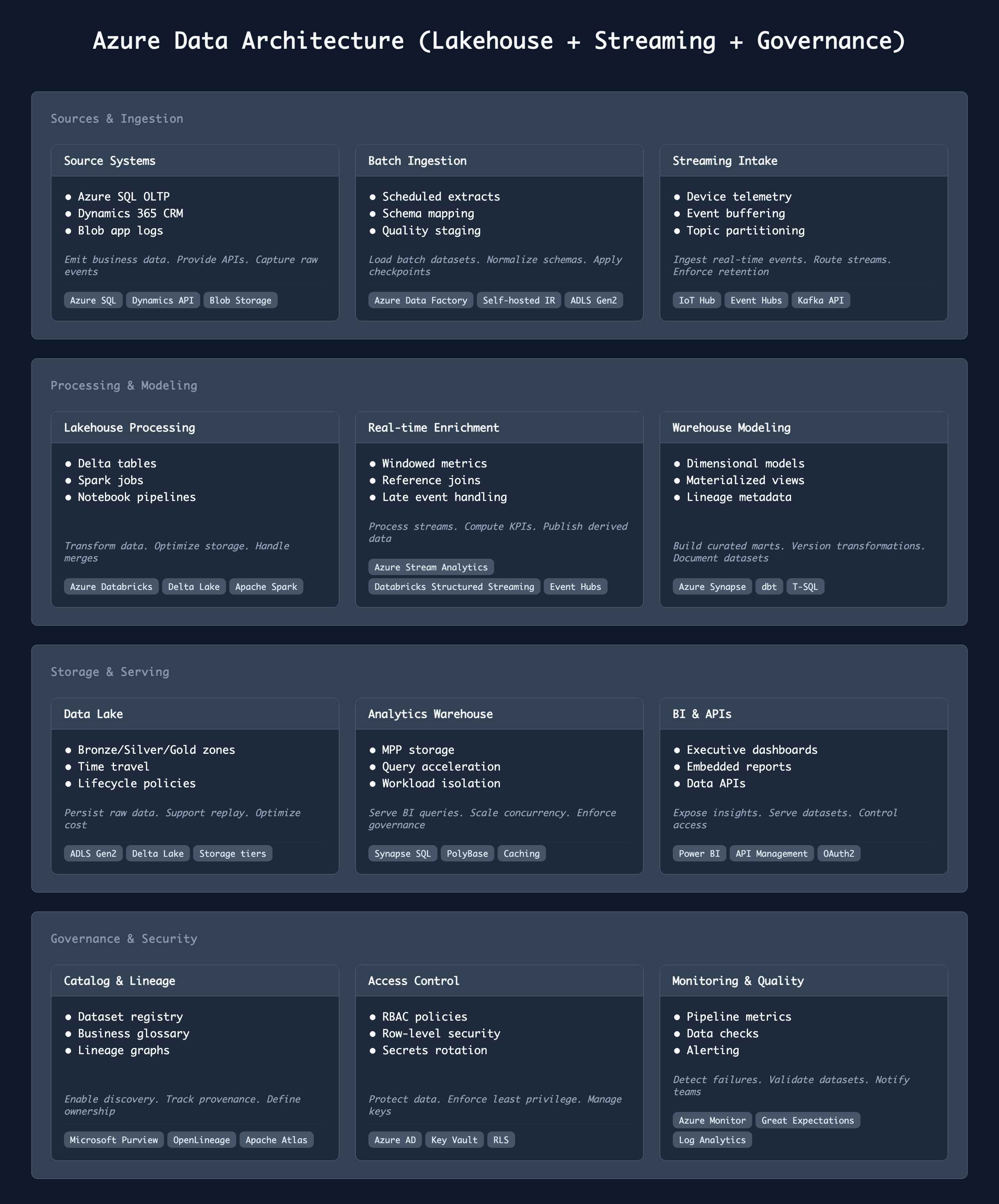 Azure Data Architecture architecture diagram