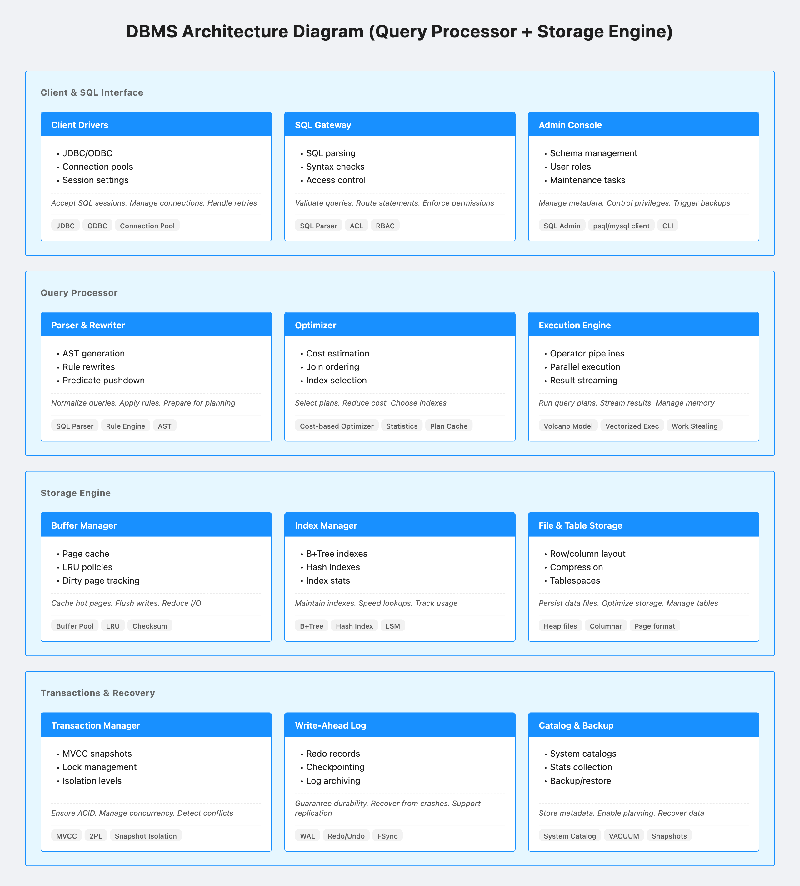 DBMS Architecture Diagram architecture diagram